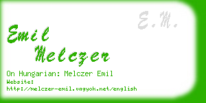 emil melczer business card